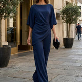 Gabriella | Komplet drapirane bluze i širokih pantalona