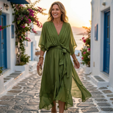 Sandra - Haljina s širokim V izrezom
