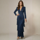 Olga - Elegantna flis haljina s rukavima