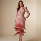 Olga - Elegantna flis haljina s rukavima