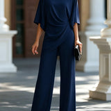 Gabriella | Komplet drapirane bluze i širokih pantalona
