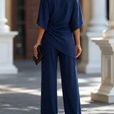 Gabriella | Komplet drapirane bluze i širokih pantalona