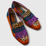 Luise | Smeđe mokasine s leopard uzorkom