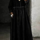 Elzbietka – Vintage farmerkaste maxi haljine