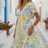 Nina – Elegantna cvetna haljina