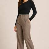 Ana | Elegantne vunene pantalone sa visokim strukom