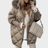 Denisa™ ｜Ženska midi parka s pletenim rukavima