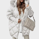 Denisa™ ｜Ženska midi parka s pletenim rukavima