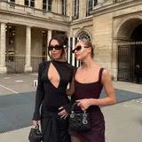 Žuti Maxi Haljina Tomara que Caia Ženski sa Nabranoj Strukom i Raskrsnicom na Nogi, Elegantna i Fluida, za Romantične Žurke, Unikatna i Sofisticirana Moda - Nova