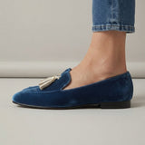 Moccasin Vittoria — Plavi Velur