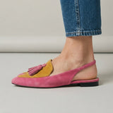 Slingback Elena — Fuksija i Senf