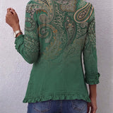 Kolet | Boemski Paisley Print Geploođena Jakna