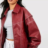 Renée | Oversized bomber jakna sa kontrastnim šavovima