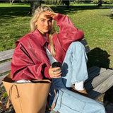 Renée | Oversized bomber jakna sa kontrastnim šavovima