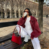 Renée | Oversized bomber jakna sa kontrastnim šavovima