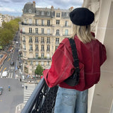 Renée | Oversized bomber jakna sa kontrastnim šavovima